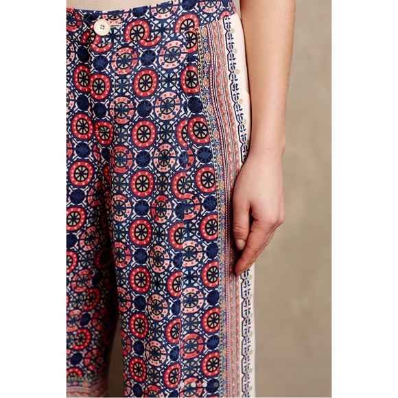 Anthropologie Yida Printed Wide Leg Pants - Picture 3 of 7